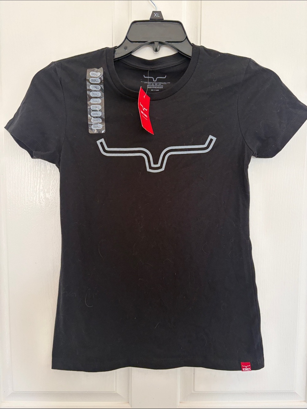 Kimes Ranch Black Short-Sleeve Tee with Silver Logo